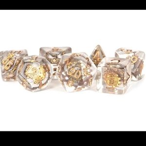 Gear Dice Poly Resin 7 set rpg Dice